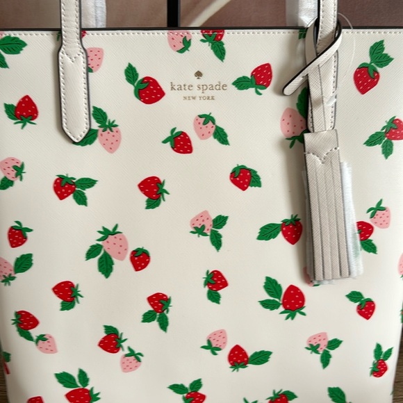Kate Spade Strawberry Leather Tote NWT - Picture 7 of 9